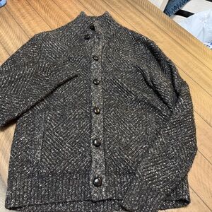 Banana Republic Black and White Knit Men's Cardigan, Sz M